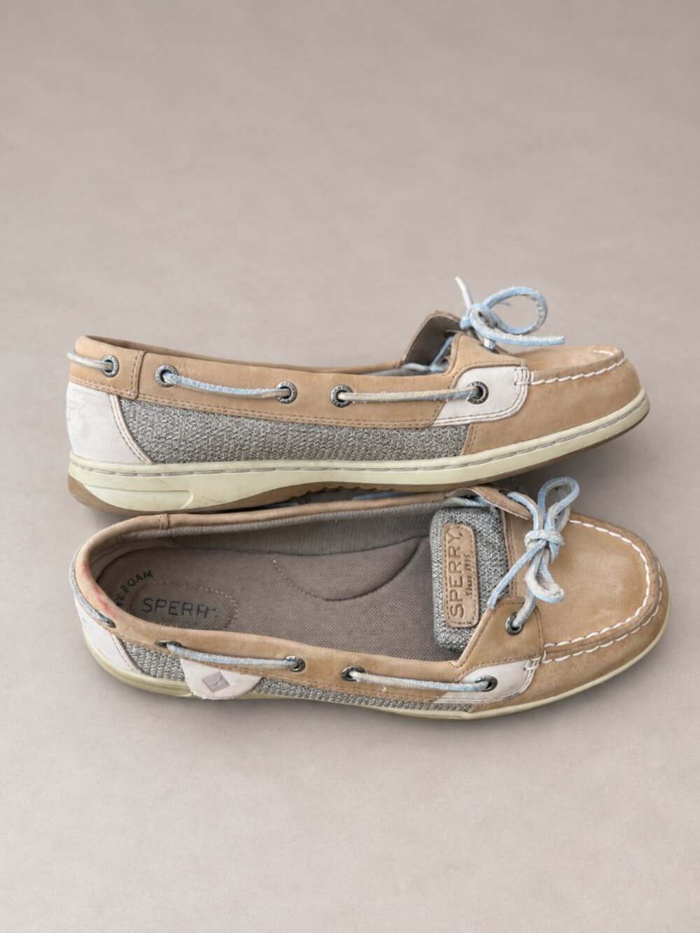 Sperry Top-Sider Angelfish Boat Shoes Linen Oat Women’s Size 10